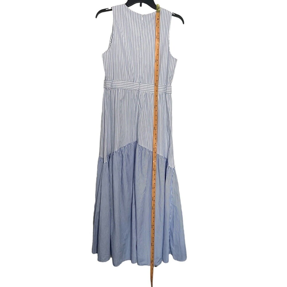 Maison Tara Blue and White Striped Maxi Dress - Picture 10 of 15